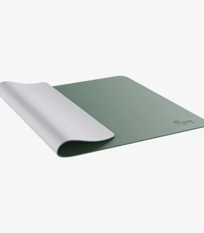 9am reversible desk mat in green/gray.