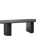 Luxor boardroom table in black woodmatt melamine.