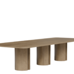 Tyson boardroom table in Nataio walnut melamine.