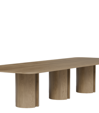 Tyson boardroom table in Nataio walnut melamine.