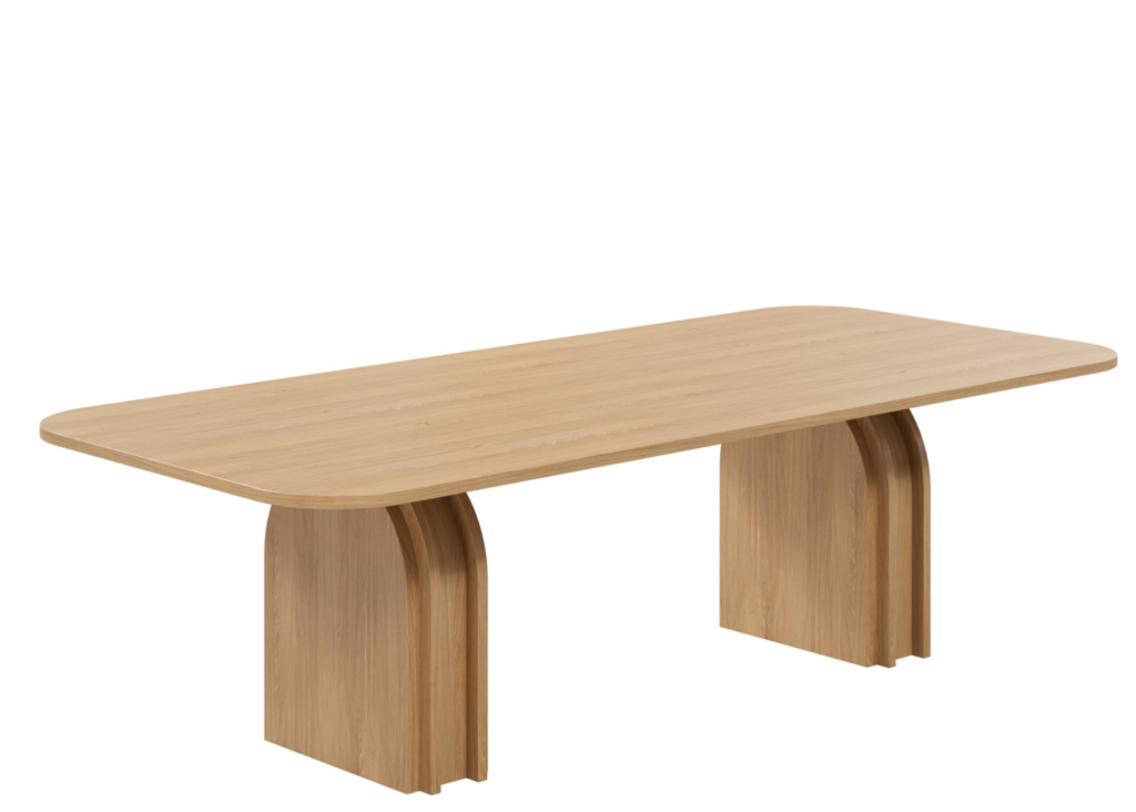 Florence boardroom table in sublime teak melamine.