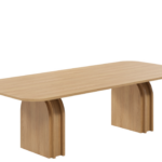 Florence boardroom table in sublime teak melamine.