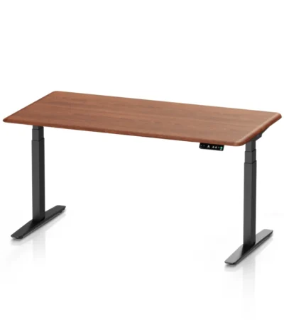 Pesk Pro 1500mm with black frame and walnut top.