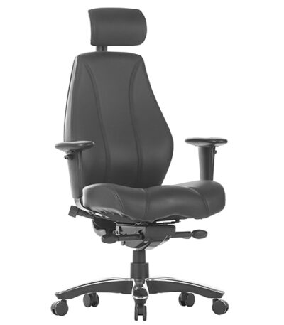 Raptor executive leather chair with headrest.
