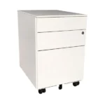 Itsu three drawer mobile pedestal in white.