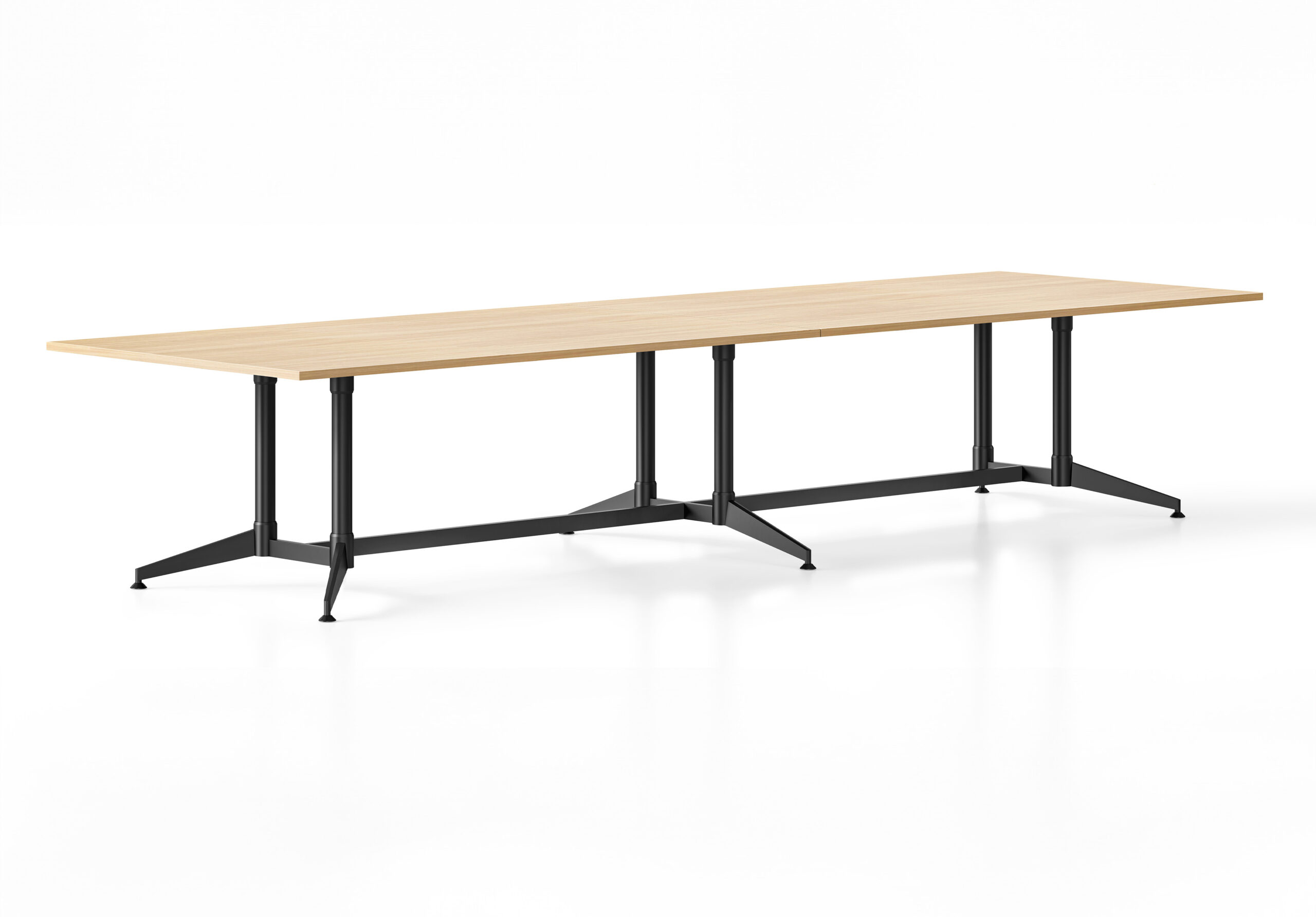prod_images_bttr4012_no_bl_bk_2-scaled Typhoon 4000mm boardroom table with black frame and natural oak melamine top.
