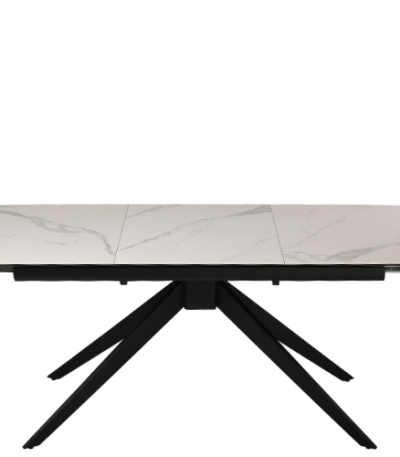 Axel Extendable Meeting Table in white marble.