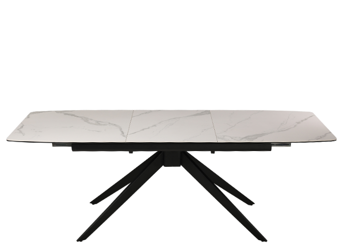 Axel Extendable Meeting Table in white marble.