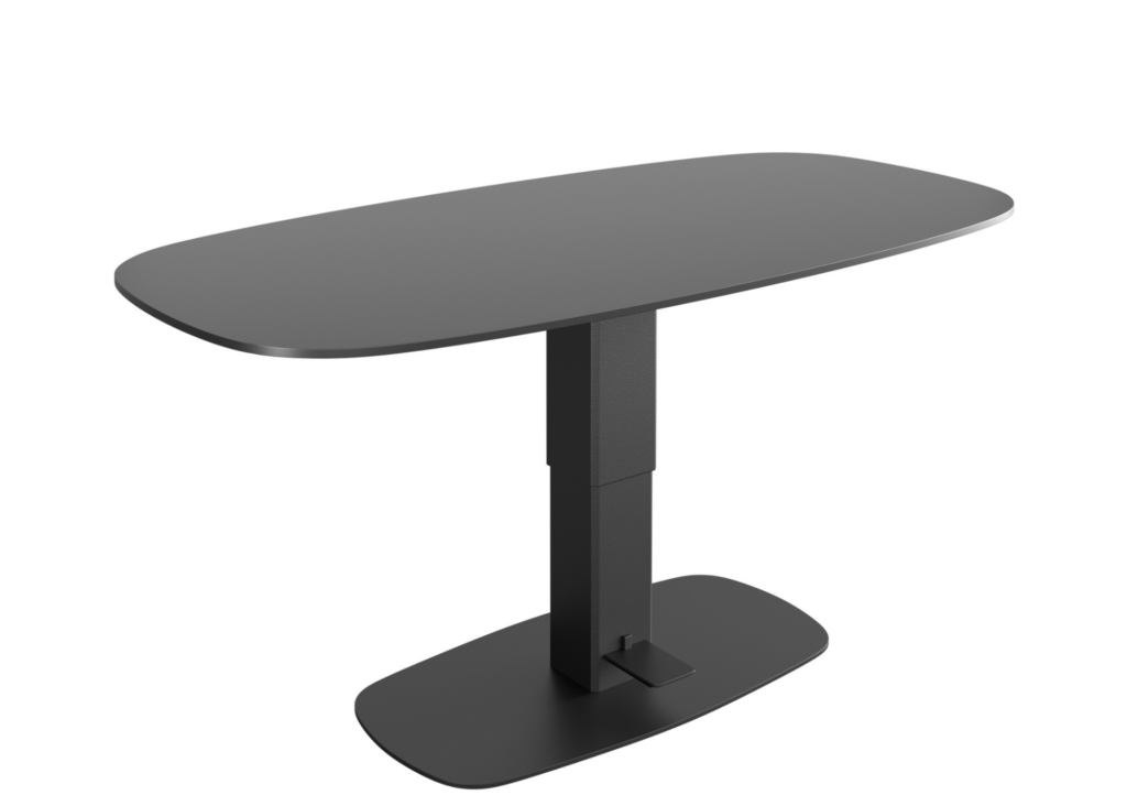 Theo gas lift table in black.