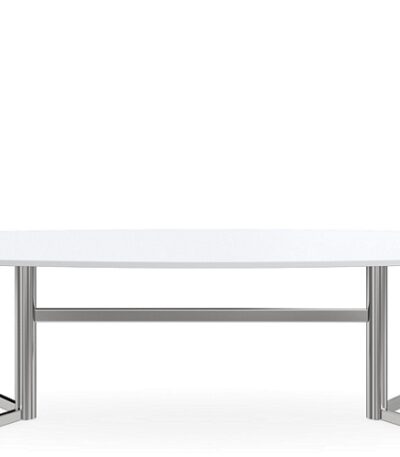 Supreme boardroom table with white top.